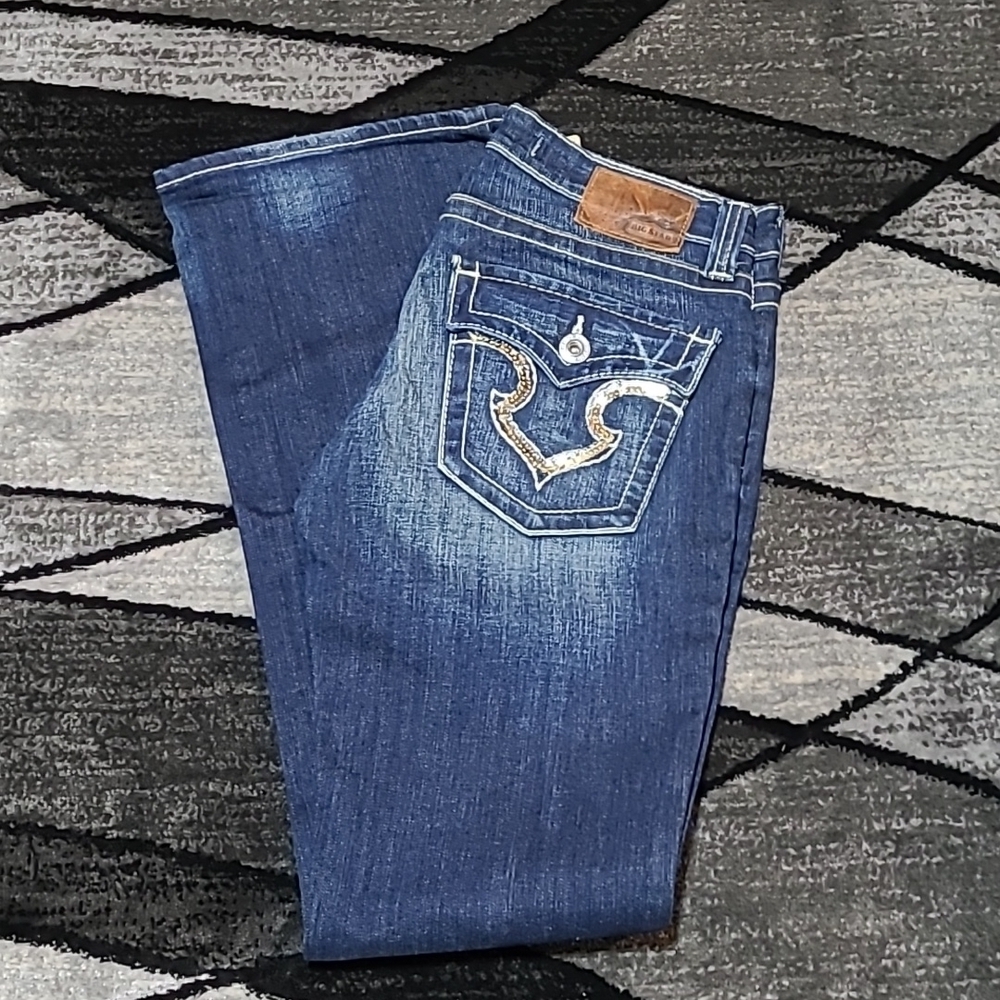 BIG STAR BLING SEQUINS REMY LOW-RISE FIT DENIM JEAN